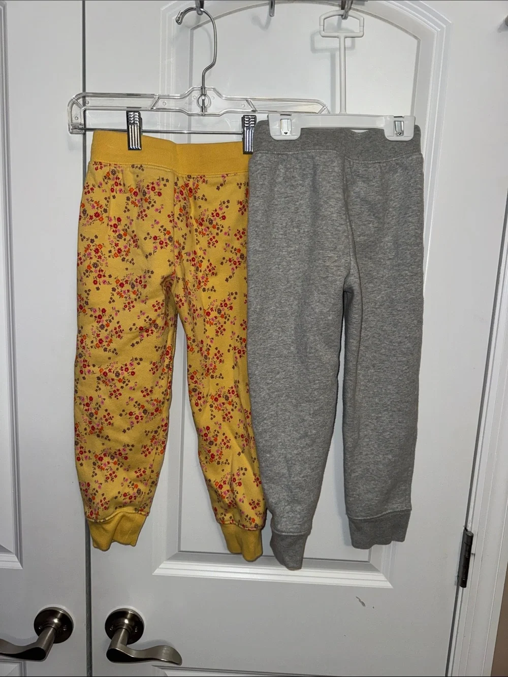 GAP Kids Yellow Floral Sweatpants + Gray Logo Joggers